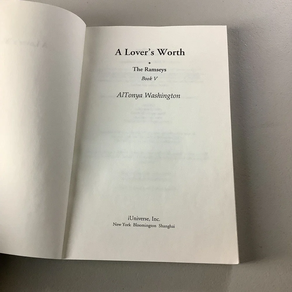 A Lover's Worth The Ramseys AlTonya Washington 2008‎ Paperback Romance Fiction